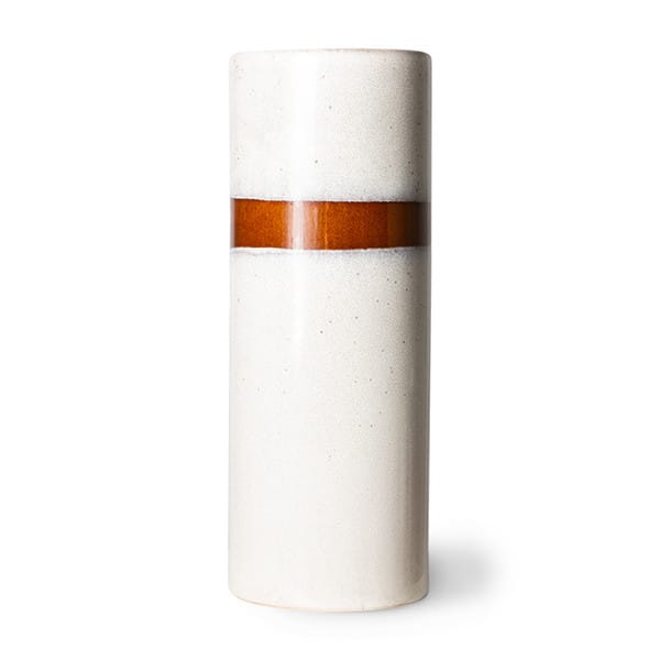 70s ceramics vas L Ø9,5x25 cm, Snow (vit) HKliving