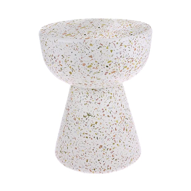 Terrazzo sidobord Ø35 cm, Terrazzo multicolour HKliving