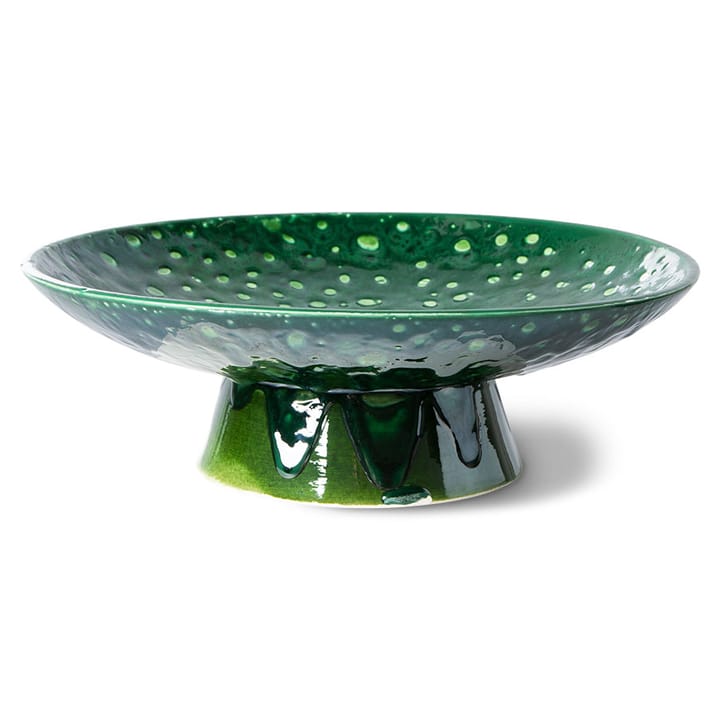 The Emeralds skål med Fot Ø30x10 cm, Grön HKliving