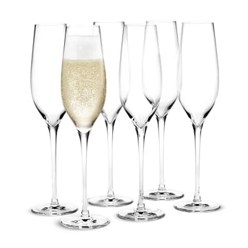 Holmegaard Cabernet champagneglas 29 cl 6-pack Klar