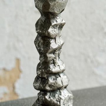 Raku ljusstake antiksilver - 20 cm - House Doctor