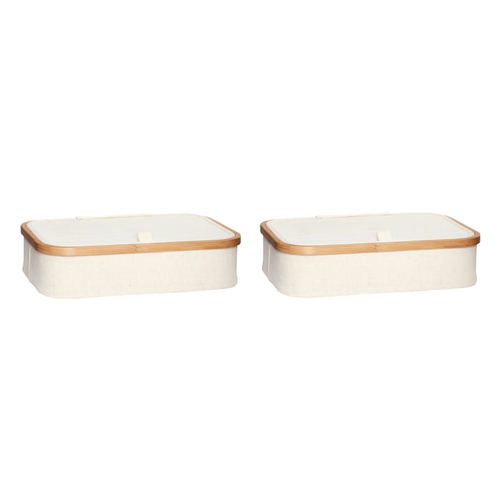 Förvaringslåda 2-pack - Beige - Hübsch