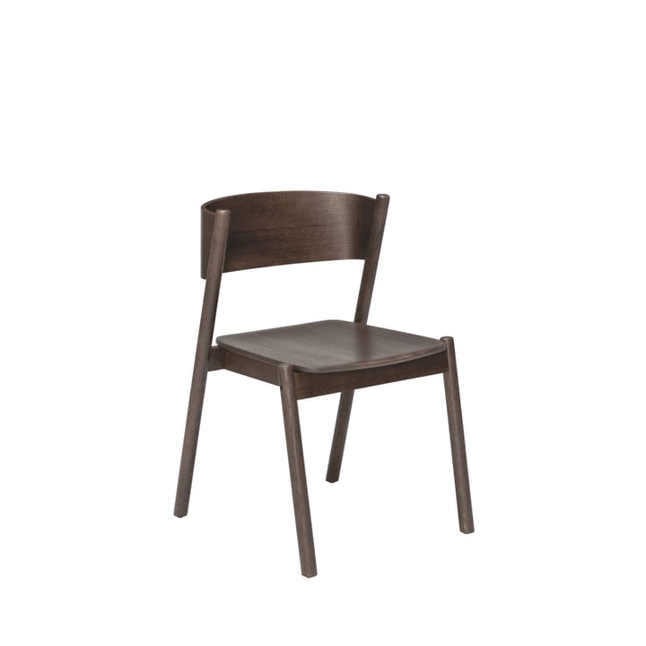 Oblique stol - Mörkbrun - Hübsch