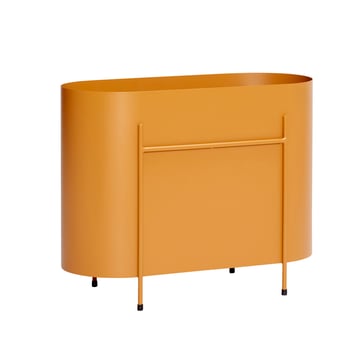 Hübsch Oblong blombord 60×47 cm Metall-orange