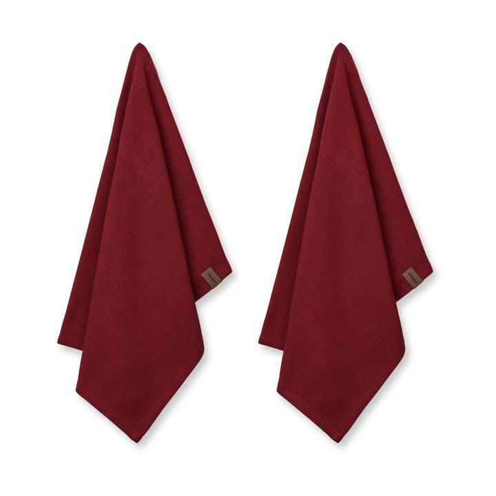 Humdakin ekologisk kökshandduk 45x70 cm 2-pack, Maroon Humdakin