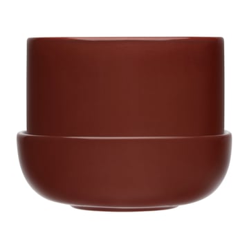 Iittala Nappula kruka med fat Ø17 cm h13 cm Brun