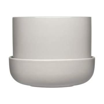 Iittala Nappula kruka med fat Ø17 cm h13 cm Ljusgrå