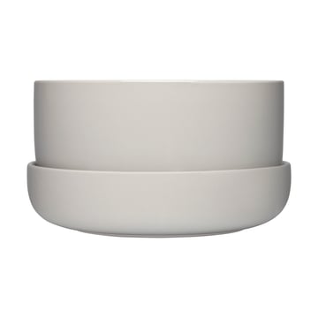 Iittala Nappula kruka med fat Ø24 cm h13 cm Ljusgrå