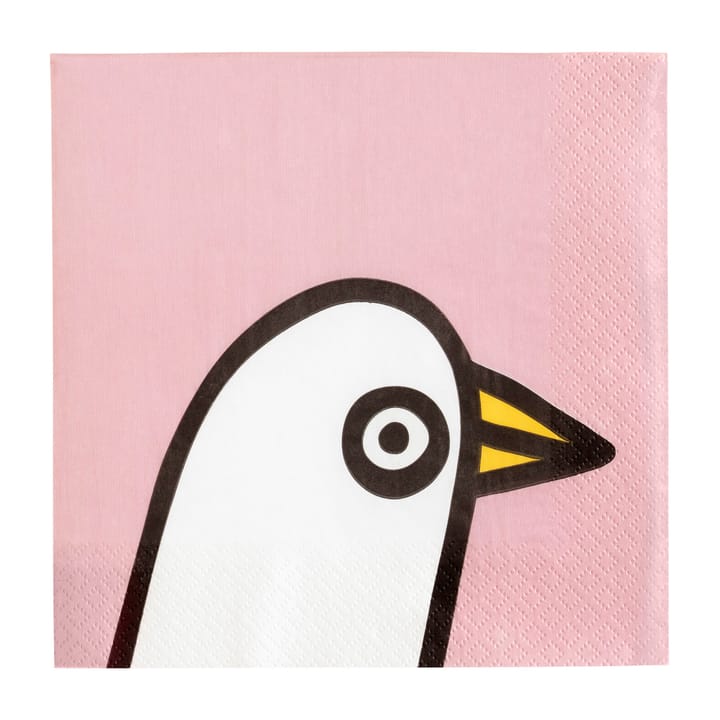 Oiva Toikka Birdie servett 20-pack, Rosa Iittala