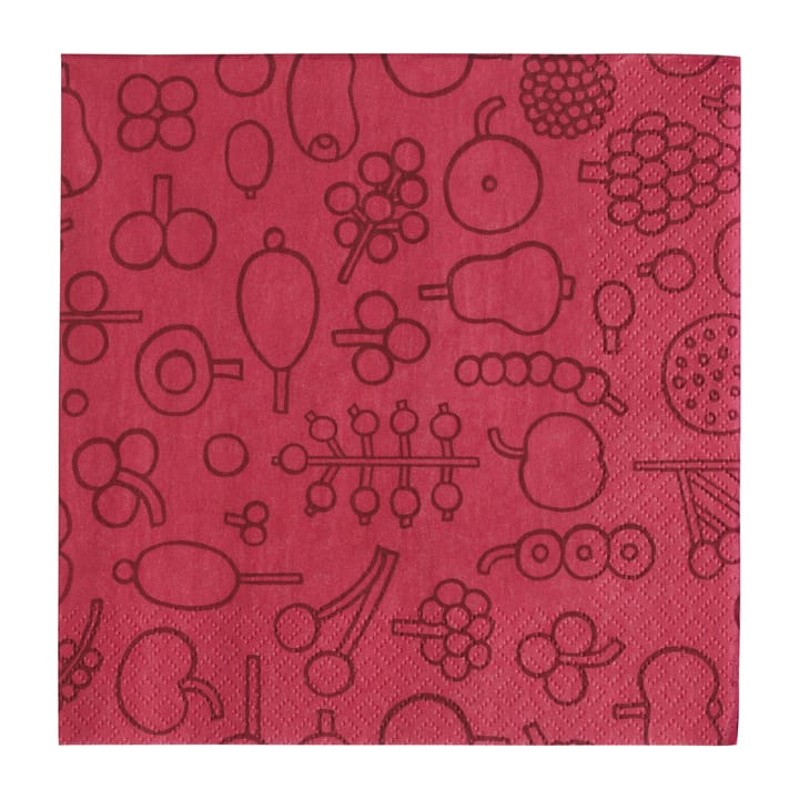 Oiva Toikka Frutta servett 33x33 cm 20-pack, Röd Iittala