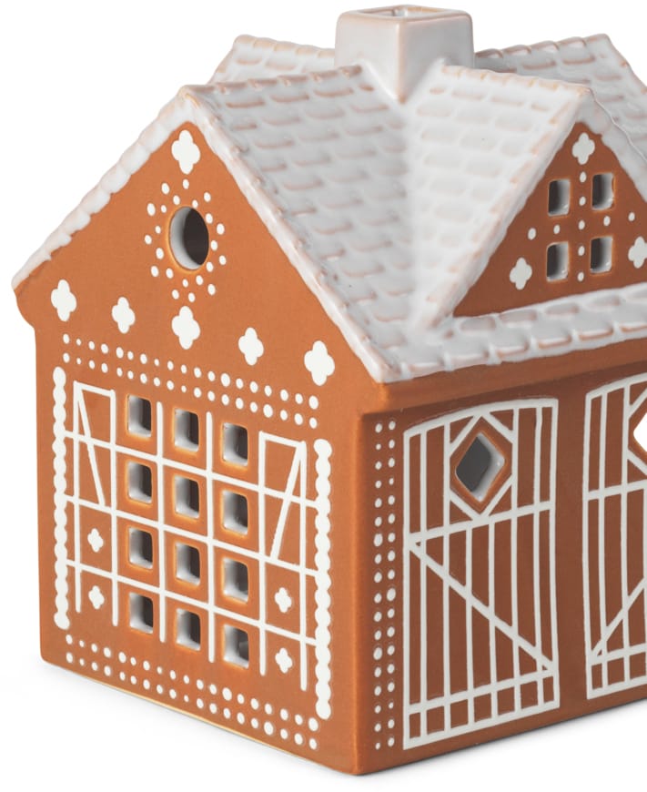 Gingerbread ljushus, Christmas barn 11,5 cm Kähler