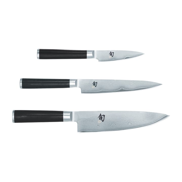 Kai Shun Classic knivset 3 delar, Krom-svart KAI