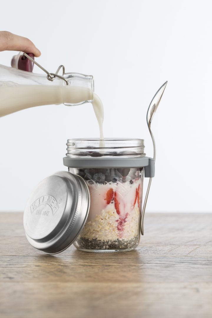 Frukostset glasskål + sked, 0,35 L Kilner