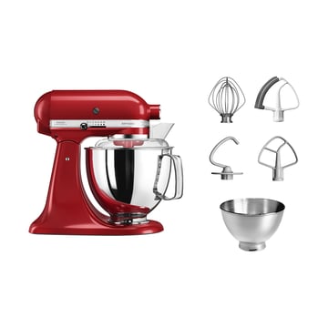 KitchenAid Artisan 5KSM175 köksmaskin med extra tillbehör 4,8 L Empire red