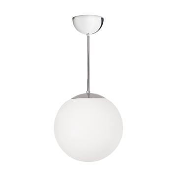 Konsthantverk Funkis Glob pendel White-chrome Ø25 cm