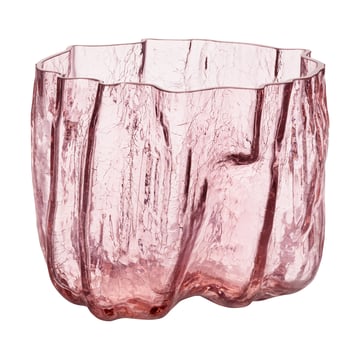 Kosta Boda Crackle vas 17,5 cm Rosa