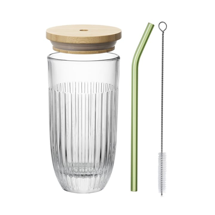 Ouessant smoothieglas med lock och sugrör 43 cl, Transparent La Rochère