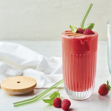 Ouessant smoothieglas med lock och sugrör 43 cl - Transparent - La Rochère