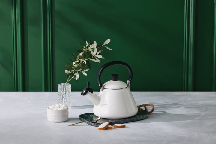 Le Creuset Kone vattenkittel med vissla, White Le Creuset