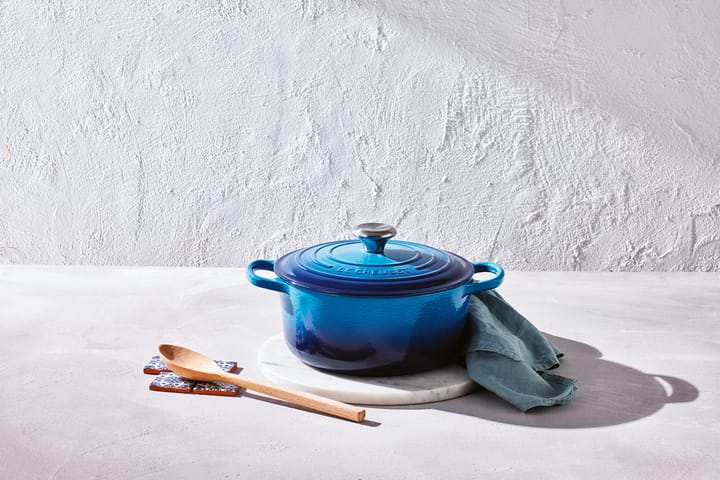 Le Creuset Signature rund gryta 4,2 l, Azure blue Le Creuset