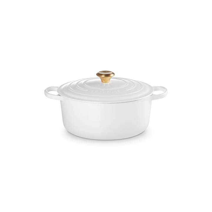 Le Creuset Signature rund gryta 6,7 l - White - Le Creuset