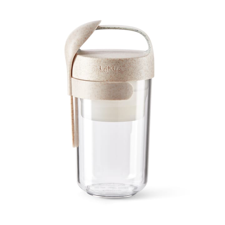 Lékué To Go burk organic med sked beige - 0,4 L - Lékué