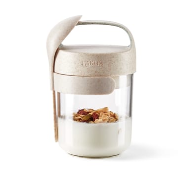 Lékué To Go burk organic med sked beige - 0,6 L - Lékué