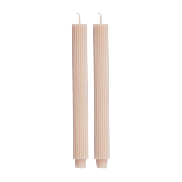 Ribbat ljus 25 cm 2-pack, bark Lene Bjerre