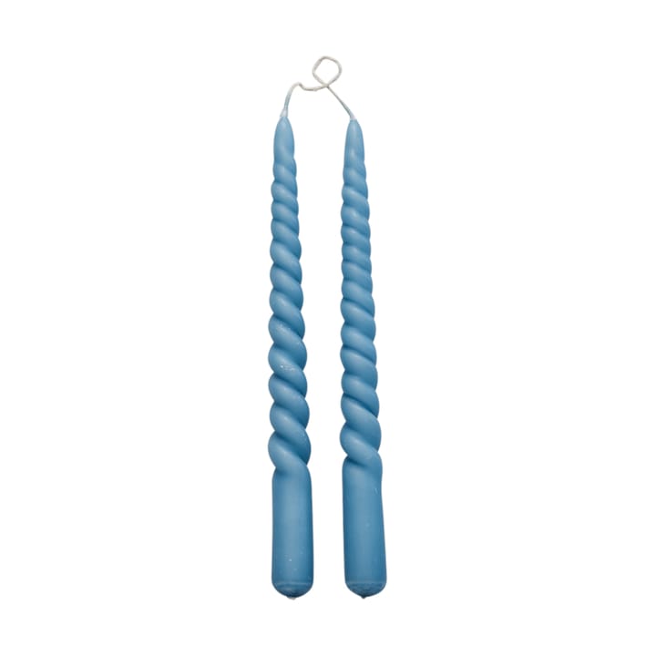 Twisted skruvade ljus 25 cm 2-pack - F. Blue - Lene Bjerre