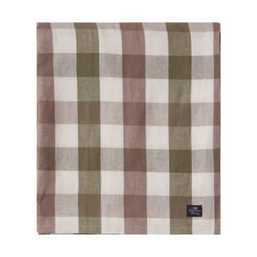 Lexington Checked Cotton Linen bordsduk 150×250 cm Olive