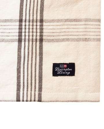 Checked Linen/Cotton tygservett 50x50 cm - Beige - Lexington