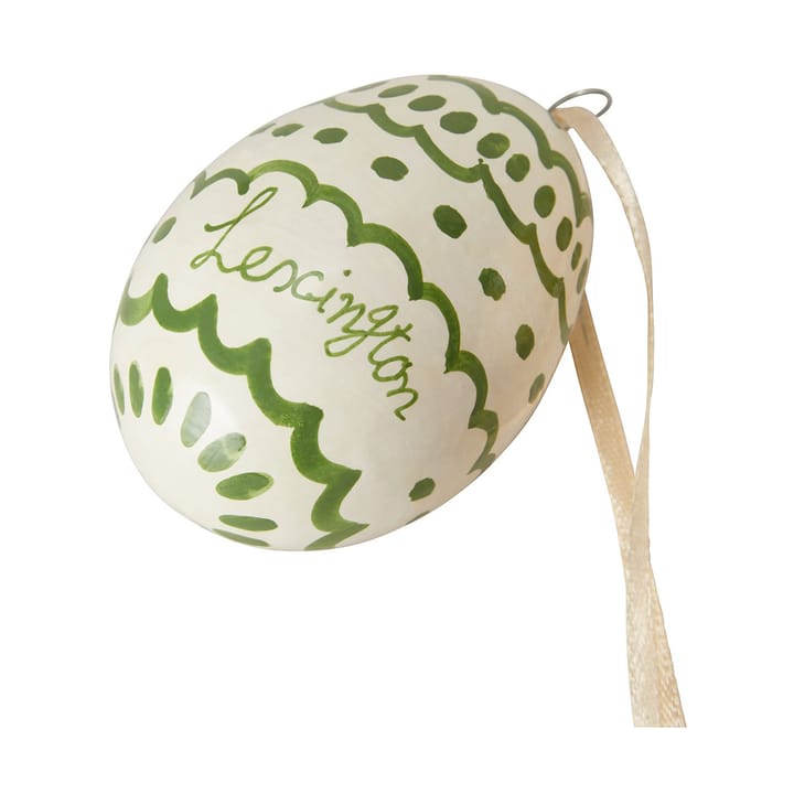 Easter Eggs in Papier Maché påskhänge 2-pack, Green-yellow Lexington