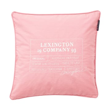 Lexington Logo Organic Cotton Canvas kuddfodral 50×50 cm Pink