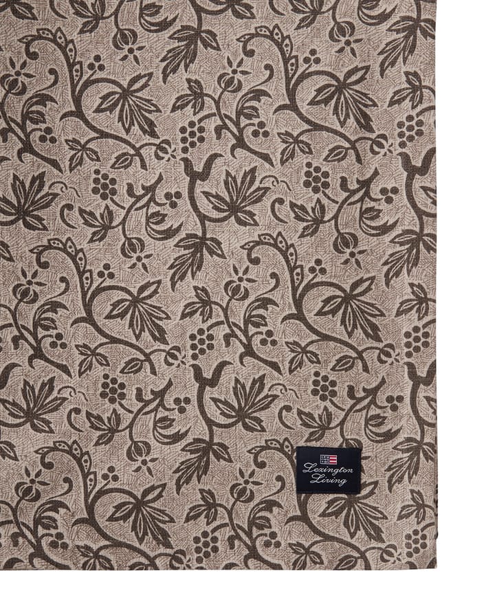 Printed Recycled Cotton bordsduk 150x250 cm, Light beige Lexington