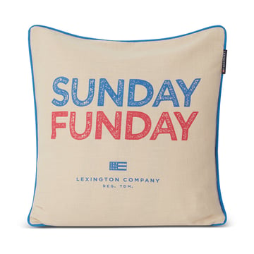 Lexington Sunday Funday Printed kuddfodral 50×50 cm Beige-blå-rosa