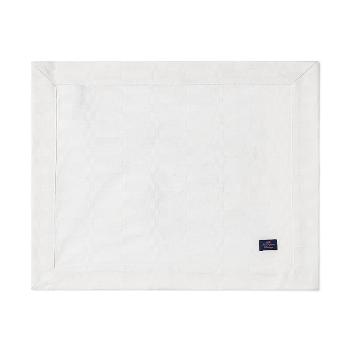 White jacquard cotton bordstablett 40x50 cm - Vit - Lexington