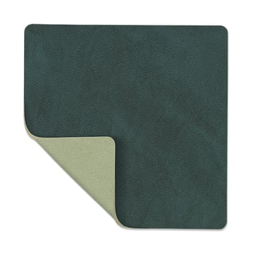 LIND DNA Nupo glasunderlägg square vändbar 1 st Dark green-olive green