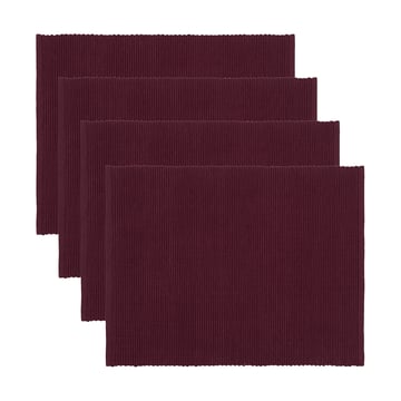 Linum Uni bordstablett 35×46 cm 4-pack Burgundyröd