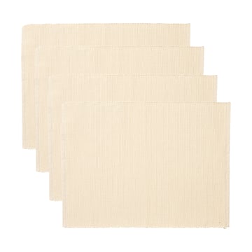 Linum Uni bordstablett 35×46 cm 4-pack Gräddig beige