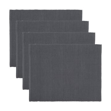 Linum Uni bordstablett 35×46 cm 4-pack Granitgrå