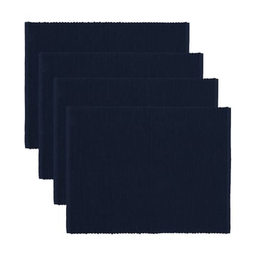 Linum Uni bordstablett 35×46 cm 4-pack Mörk marinblå