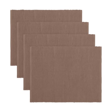 Linum Uni bordstablett 35×46 cm 4-pack Mörk mullvadsbrun