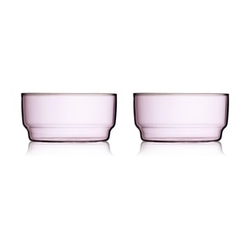 Lyngby Glas Torino skål 50 cl 2-pack Pink