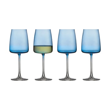 Lyngby Glas Zero vitvinsglas 43 cl 4-pack Blue