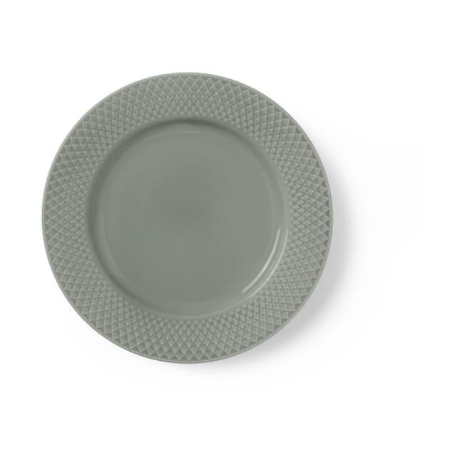 Rhombe Earth lunchtallrik Ø21 cm, Moss Lyngby Porcelæn