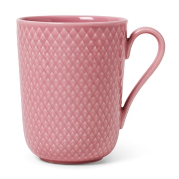 Lyngby Porcelæn Rhombe mugg med handtag 33 cl Rosa