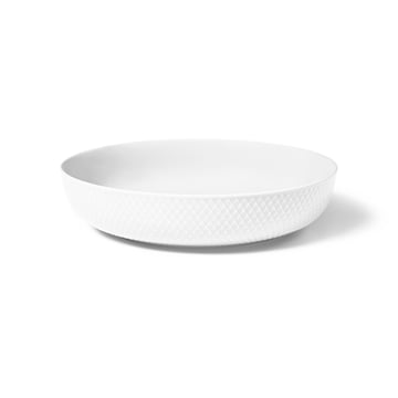 Lyngby Porcelæn Rhombe Serveringsskål Ø28 cm Vit