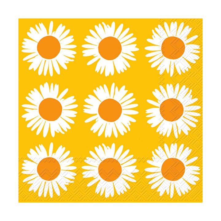 Auringonkukka servett 33x33 cm 20-pack, Orange-yellow Marimekko