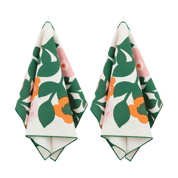 Marimekko Green green kökshandduk 47×70 cm 2-pack Grön-orange