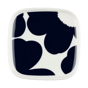 Marimekko Iso Unikko assiett 10×10 cm White-dark blue